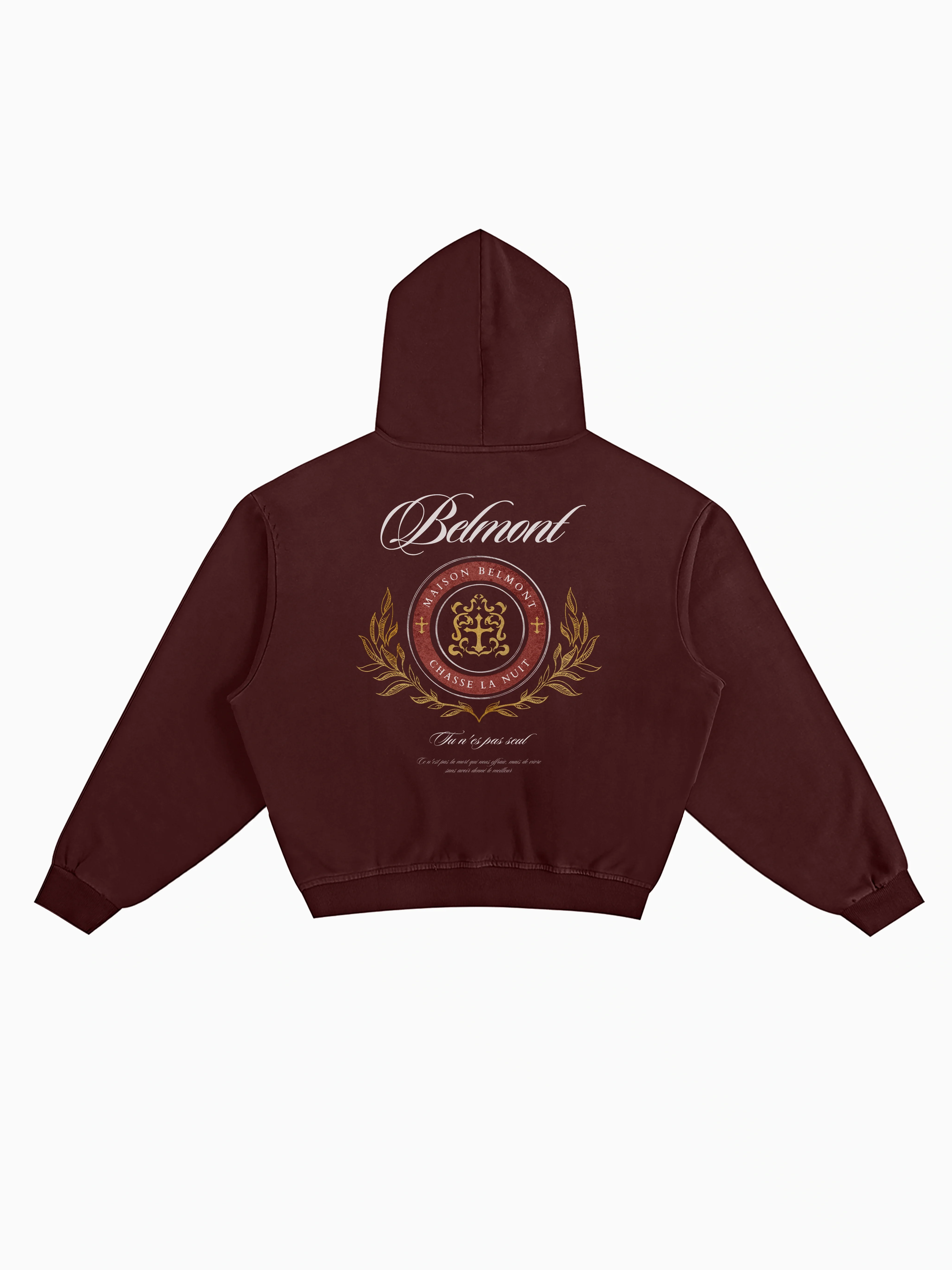 Belmont Box Hoodie - Maroon