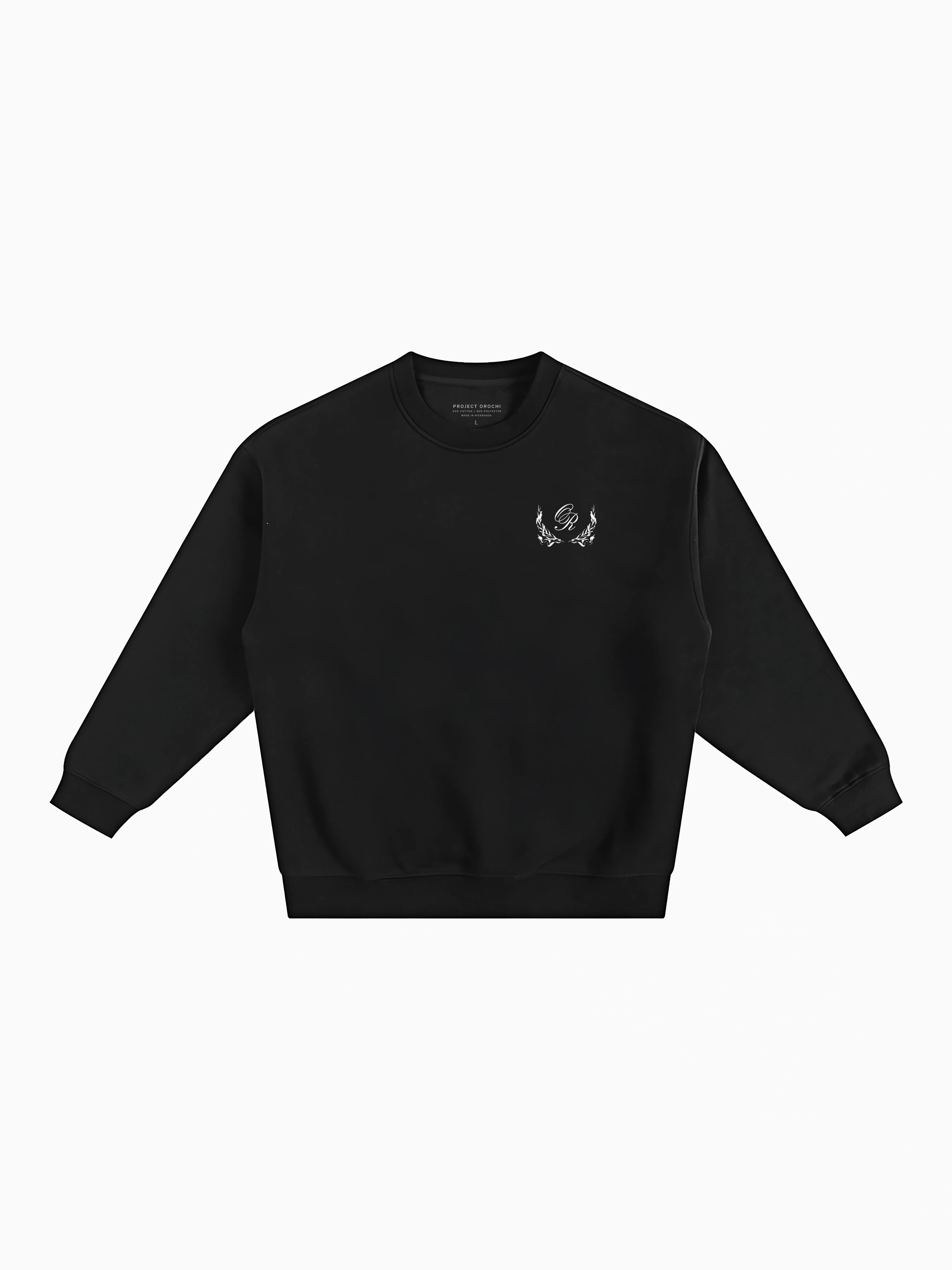 White Falcon Box Crewneck - Black