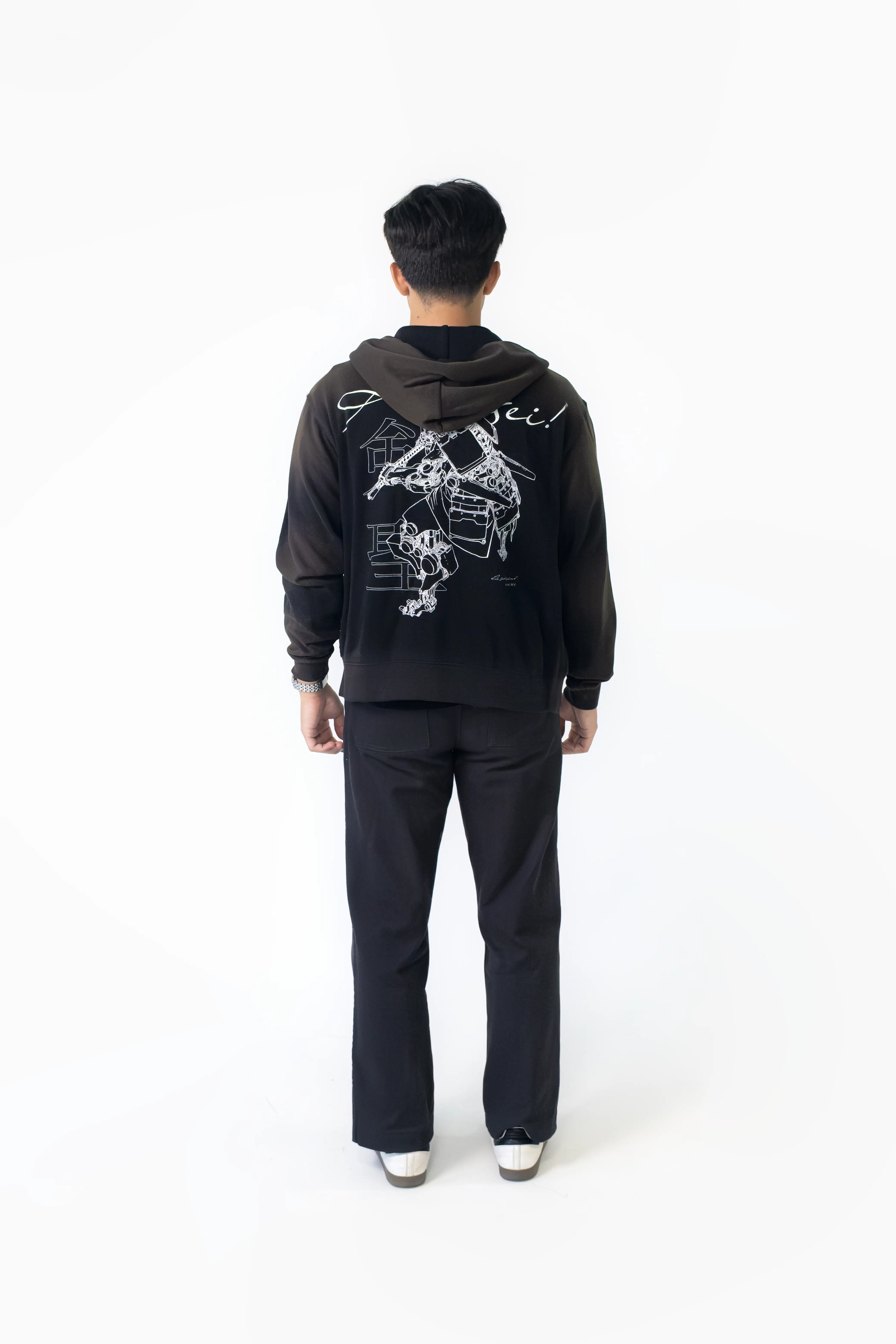 Cyber Kensei Zip Hoodie - Mocha