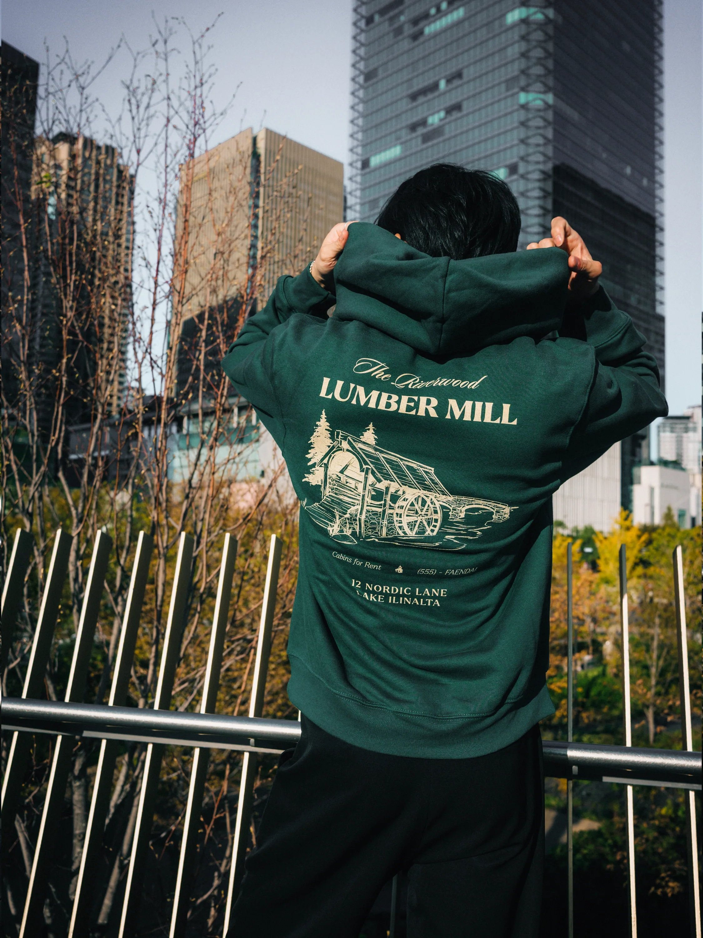 Lumber Mill Box Hoodie - Forest Green